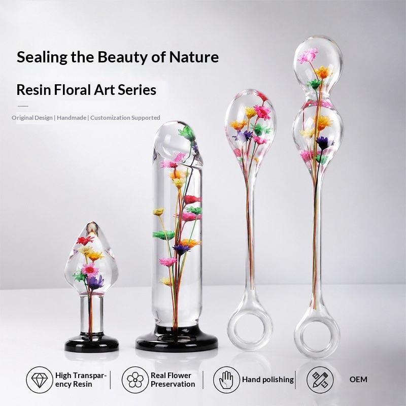 Art Craft Easter - Creative Clear Resin Flower Art Figurine