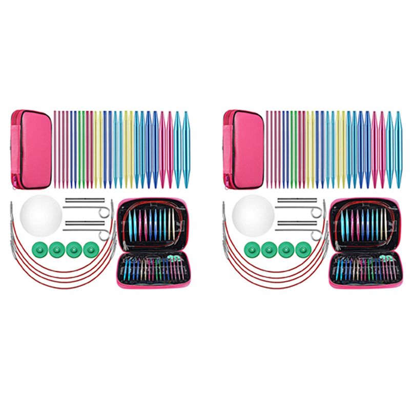 Knitting Needle Circular - A27F-52 Pieces Aluminum Interchangeable Circular Knitting