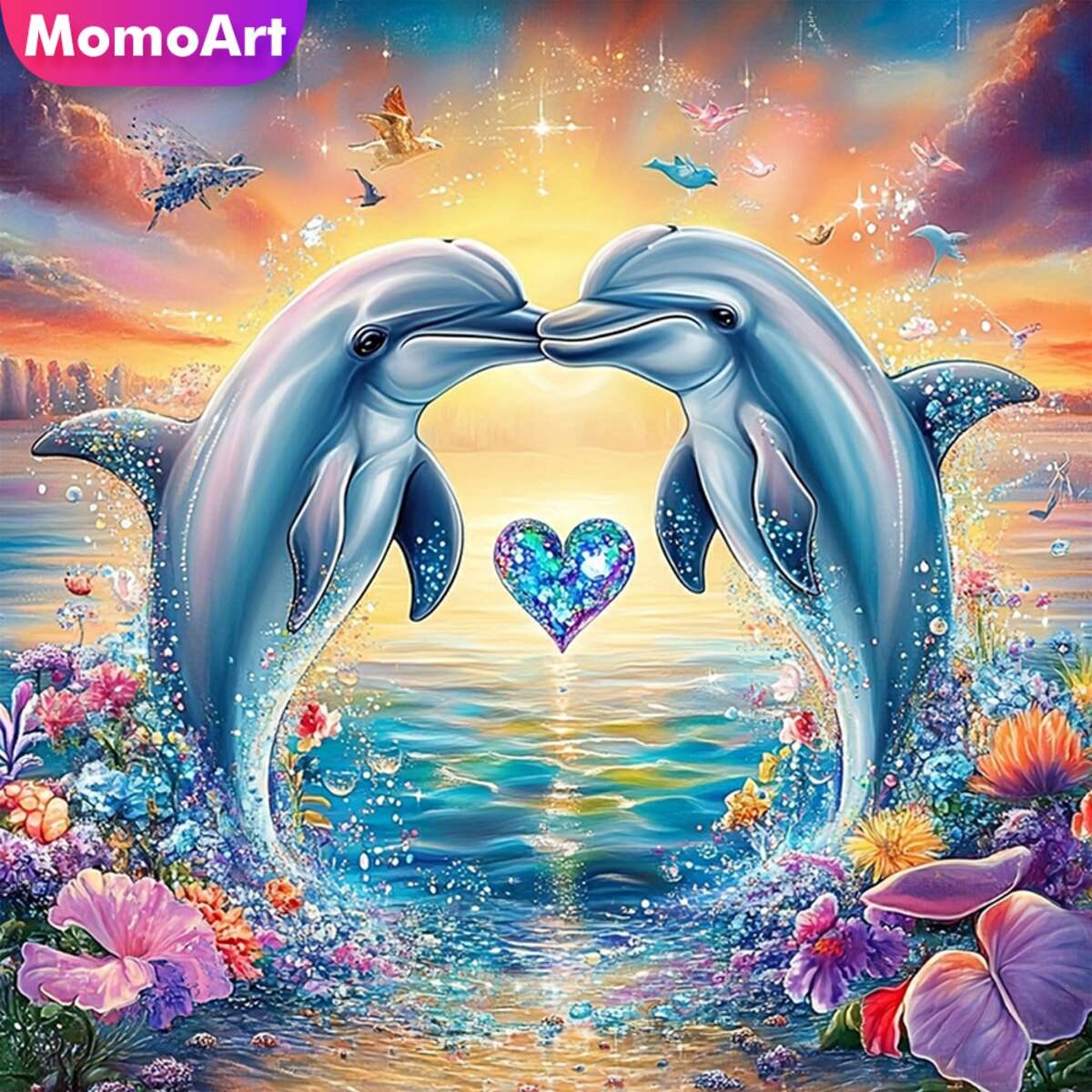 Art Craft For Adults - Momoart New Arrival Diamond Painting Dolphin