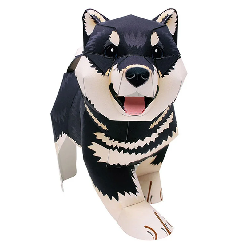 Art Craft Center - Black Shiba Inu Dog Handmade Origami