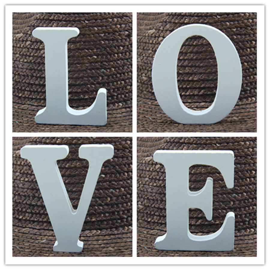 Art Craft And Design - 1pc 8CM White Wooden Letter English