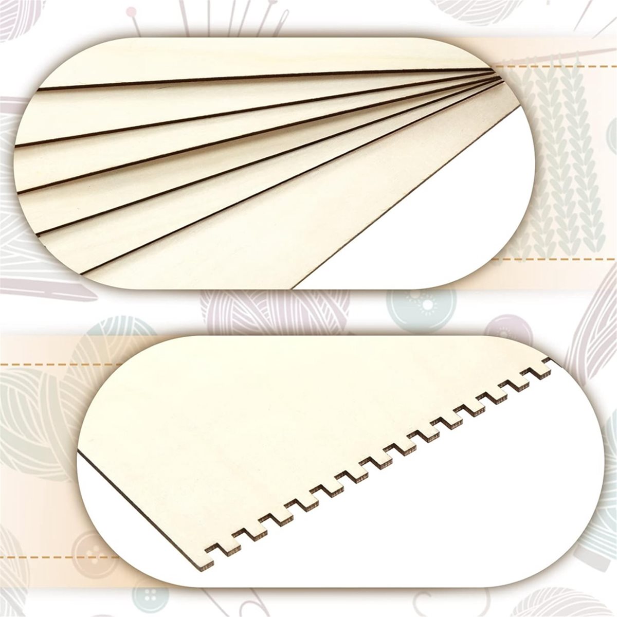 18 Pcs Beginners Wooden Notche - Art Craft For Adults 评论和价格