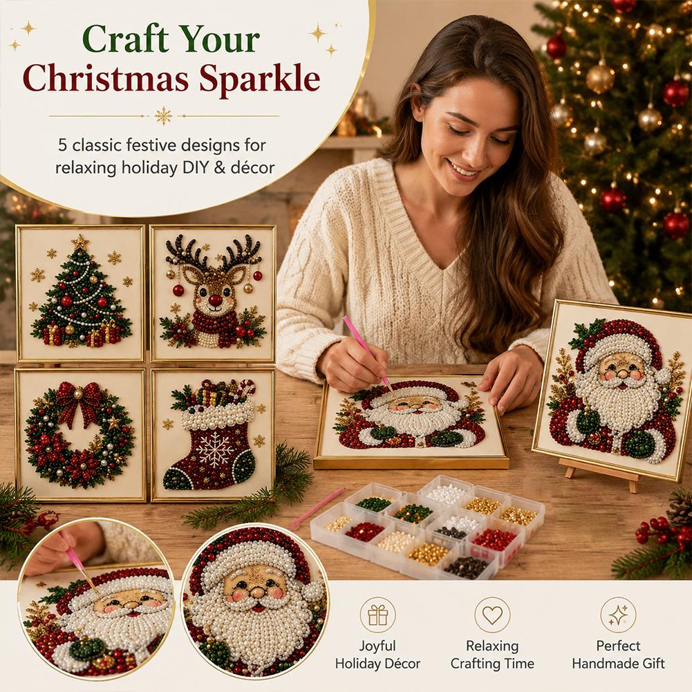 Christmas Santa Claus Pearl Ar - Art Craft For Adults 评论和价格