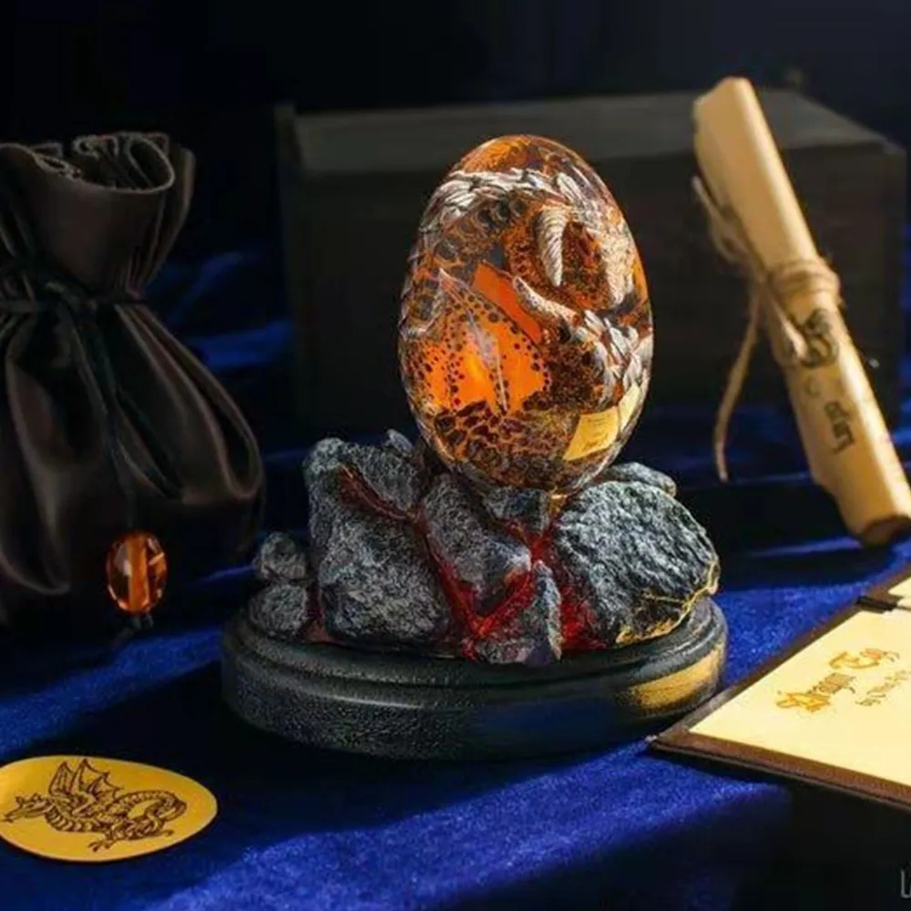 Lava Dragon Egg Statue With St - Art Craft Dinosaur 评论和价格