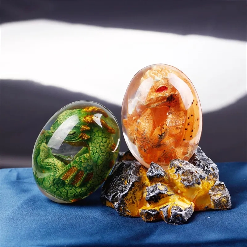 Lava Dragon Egg Statue With St - Art Craft Dinosaur 评论和价格
