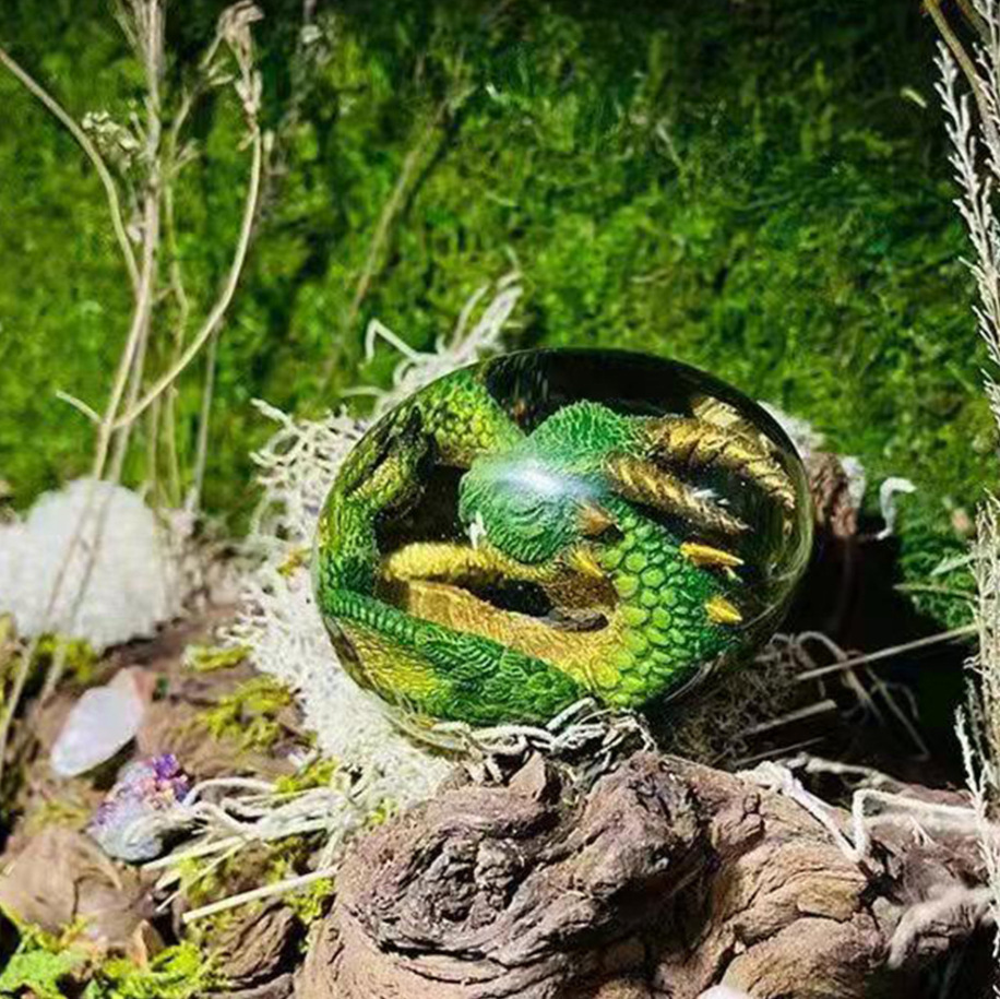 Lava Dragon Egg Statue With St - Art Craft Dinosaur 评论和价格