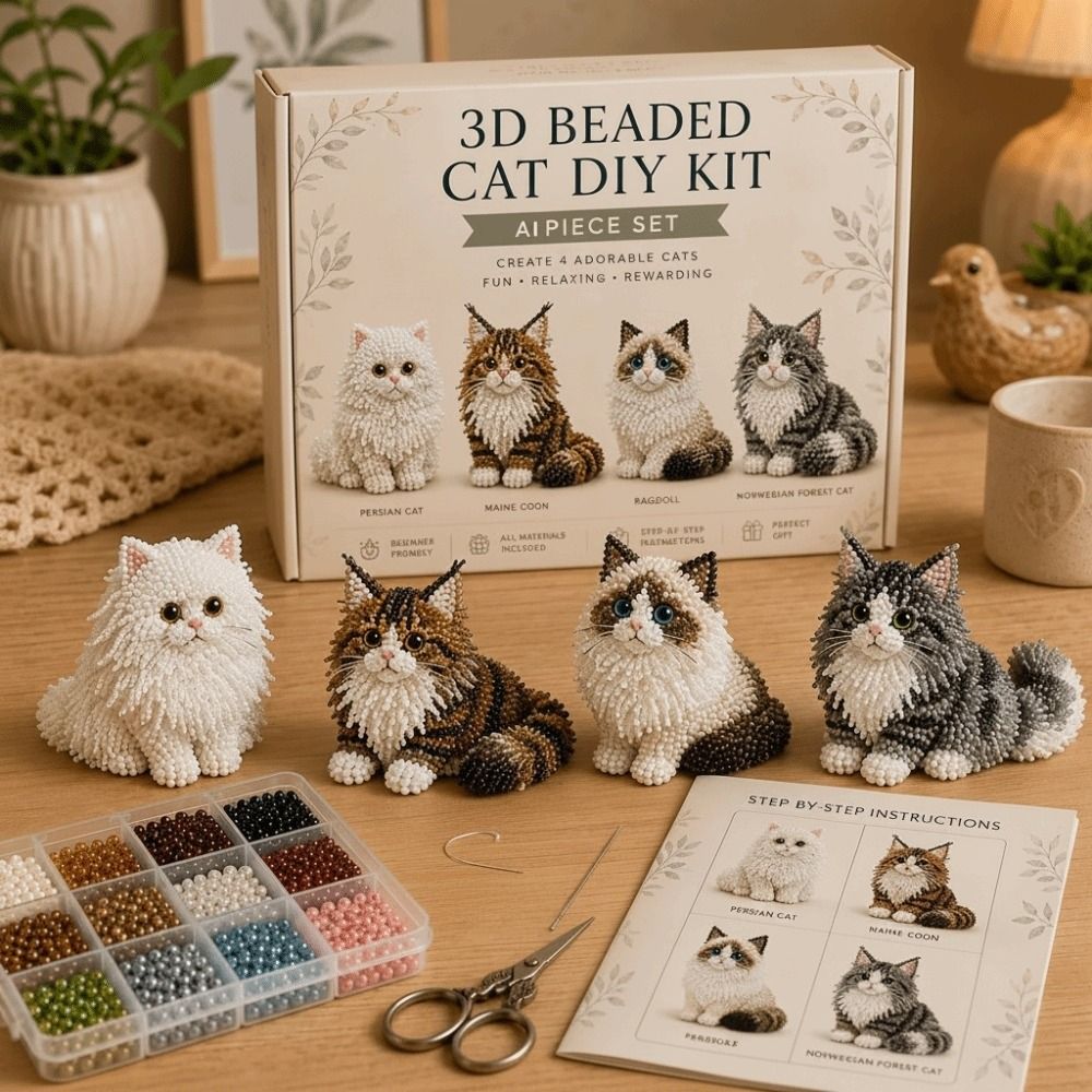 Tiny Beads 3D Beaded Animal Ki - Art Craft And Design 评论和价格