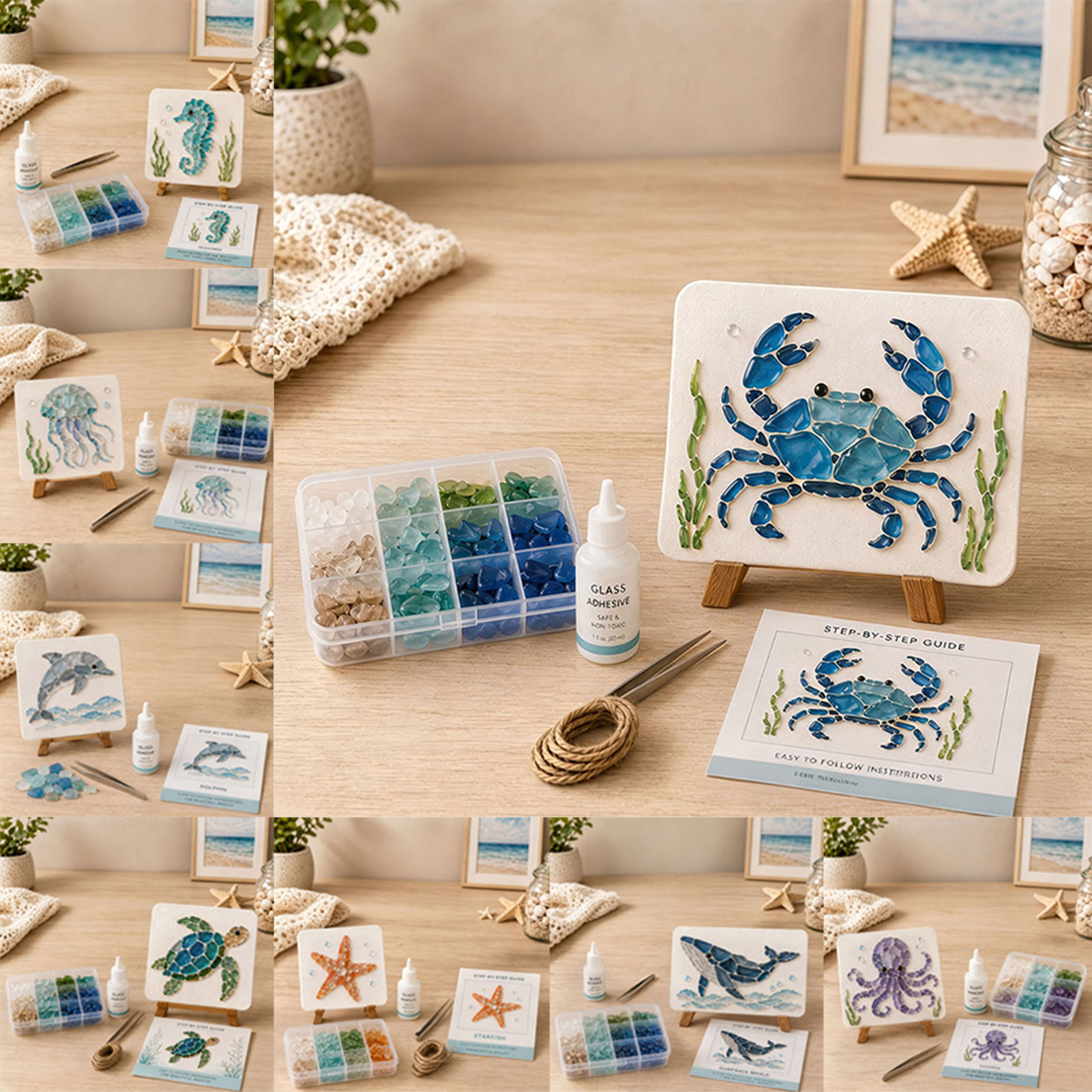 DIY Sea Glass Art Kit Sea Glas - Art Craft Gifts For Adults 评论和价格