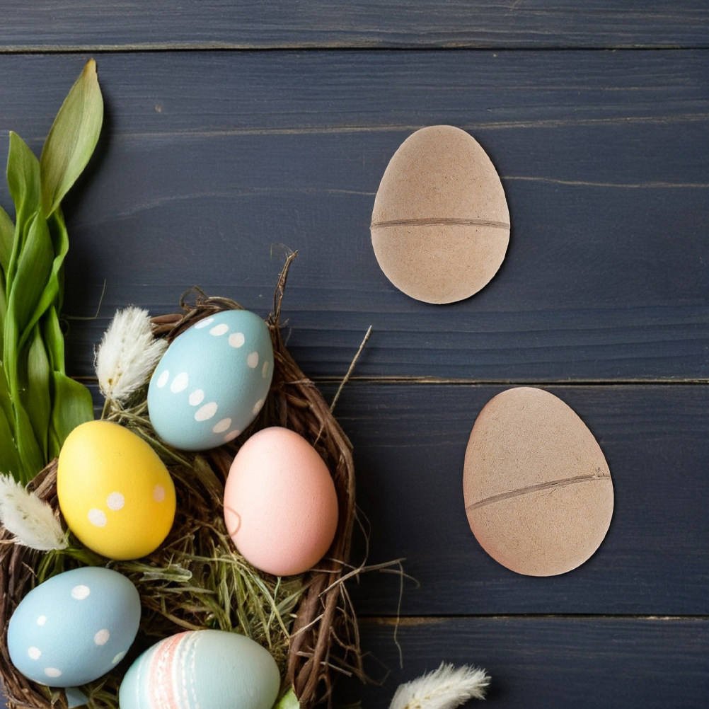 10Pcs Craft Paper Eggs DIY Bla - Art Craft Easter 评论和价格