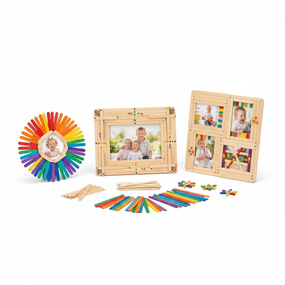 50Pcs Colored Wooden Popsicle  - Art Craft And Design 评论和价格