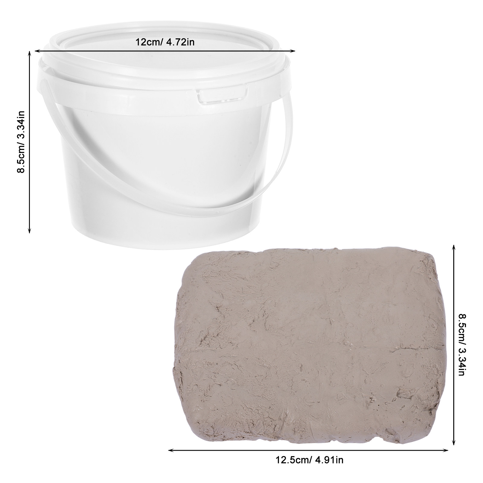 1Set Air Dry Clay White Bucket - Art Craft For Adults 评论和价格