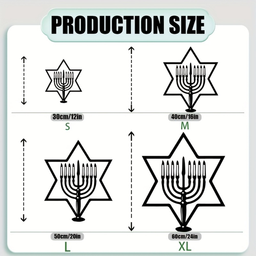 CIFBUY Metal Wall Art Menorah  - Art & Craft Tape 评论和价格