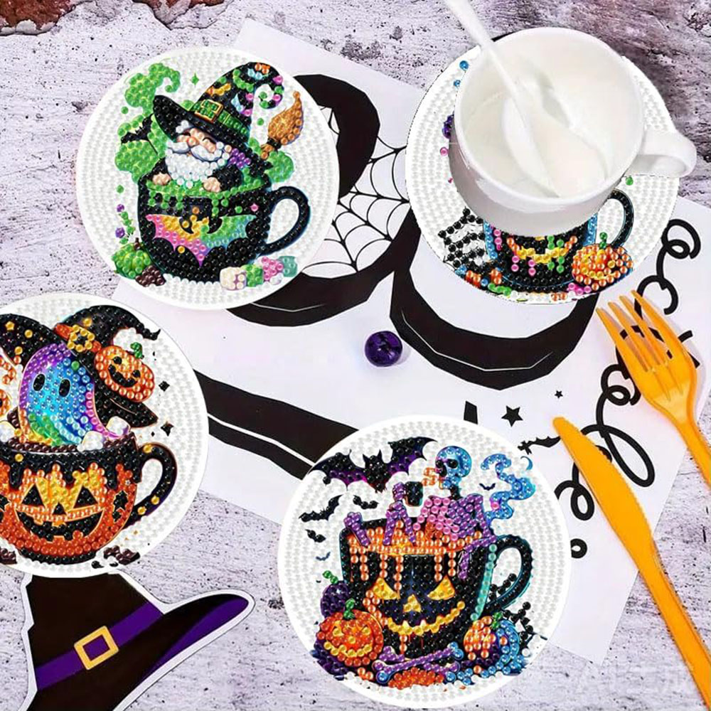 8PCS 5D Halloween Gnome Diamon - Art Craft For Adults 评论和价格