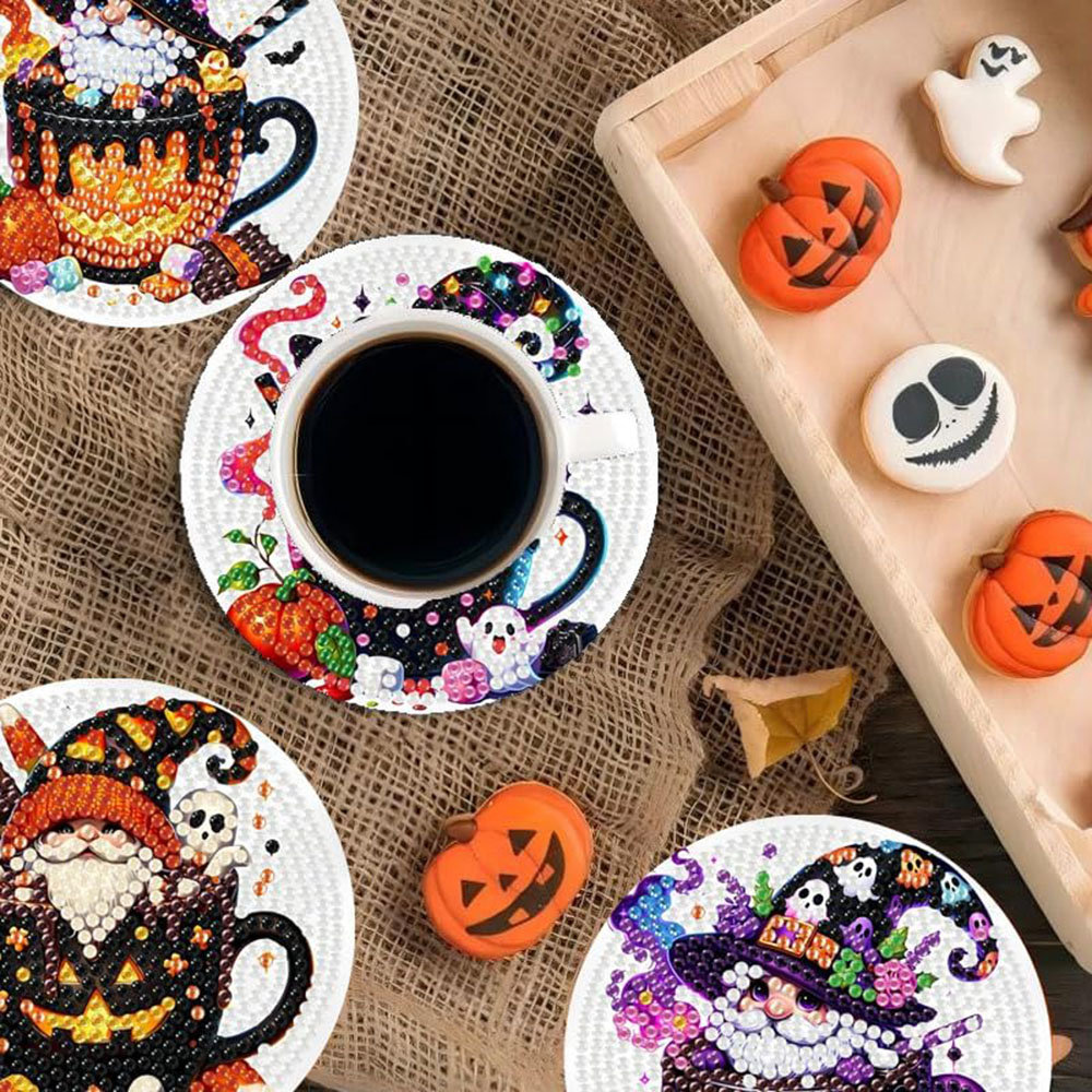 8PCS 5D Halloween Gnome Diamon - Art Craft For Adults 评论和价格