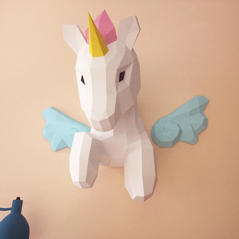 Rainbow Unicorn Animal Wall De - Art Craft Center 评论和价格