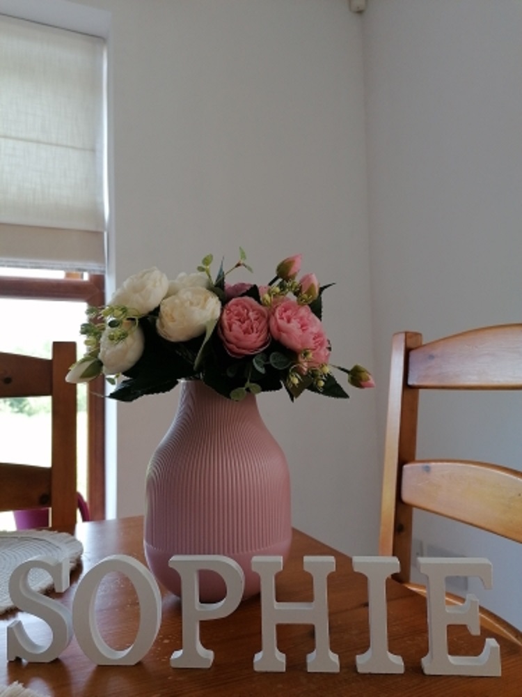 1pc 8CM White Wooden Letter En - Art Craft And Design 评论和价格