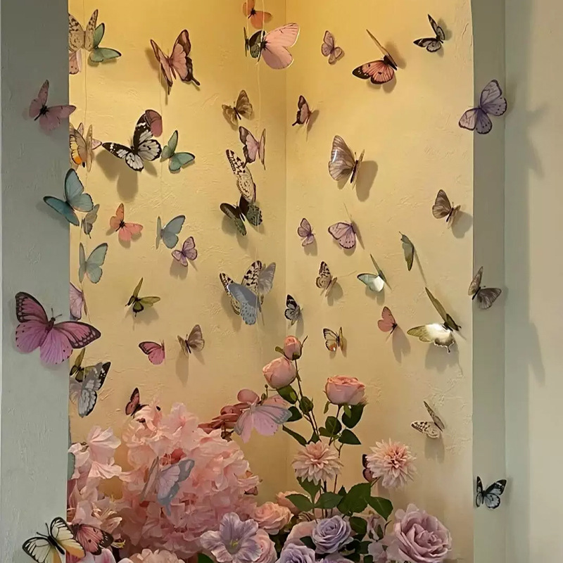12pcs 3D Butterfly Wall Sticke - Art Craft Easter 评论和价格