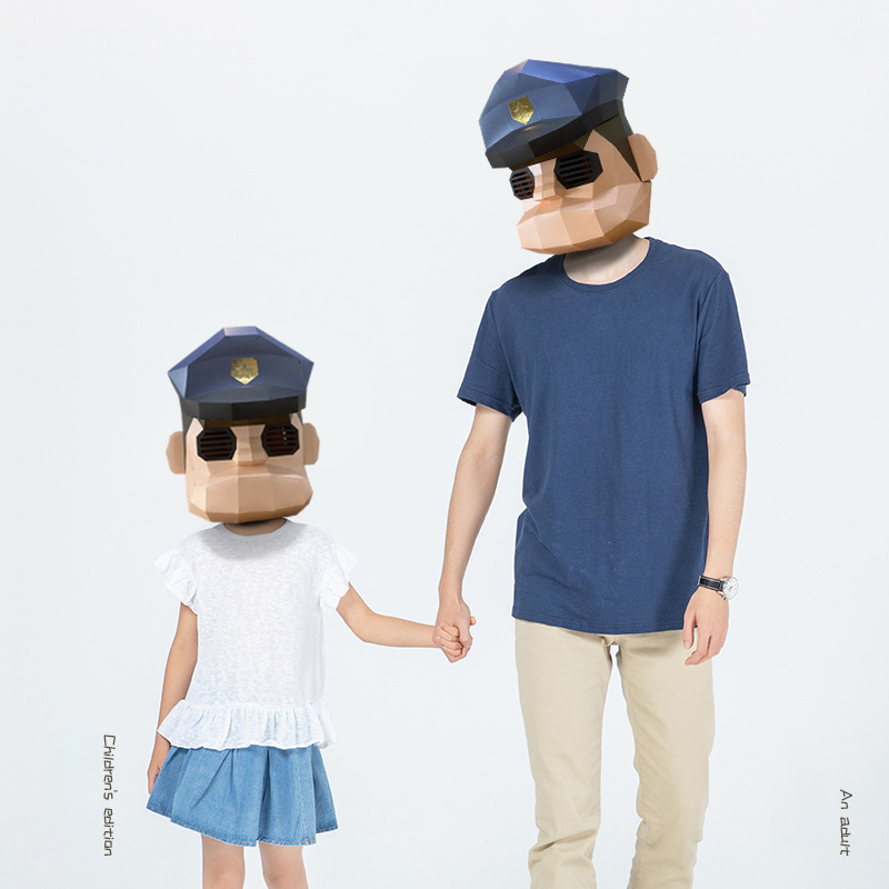 Cartoon Police Mask Paper Mode - Art Craft Center 评论和价格