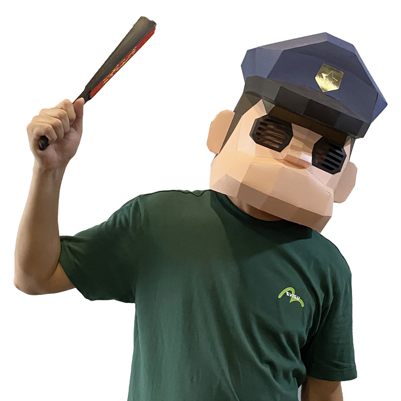 Cartoon Police Mask Paper Mode - Art Craft Center 评论和价格